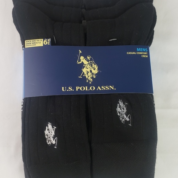 U.S. Polo Assn. Men's Casual Comfort Crew Socks - Picture 1 of 5